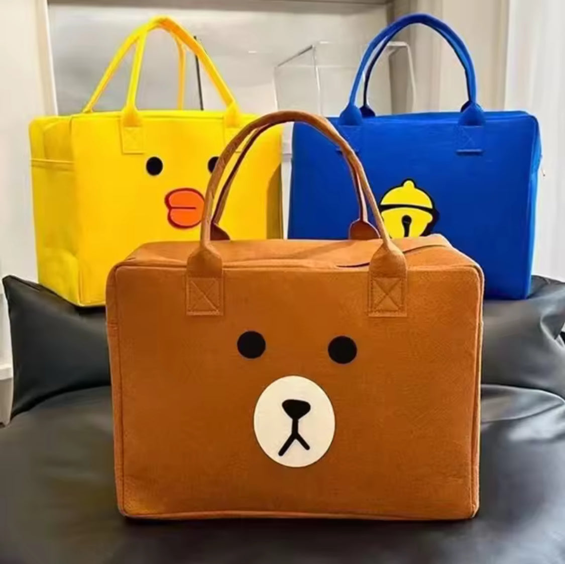 Large Capacity Felt Travel Bag, Cartoon Travel Felt Bag, Kids Travel Bag Organizer, Short Trip Kids Travel Bag Large Capacity Felt Travel Bag, Cartoon Travel Felt Bag, Kids Travel Bag Organizer, Short Trip Kids Travel Bag